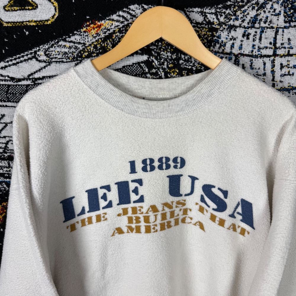Vintage Lee Heavyweight Sweatshirt XL 1889 USA Graphic Crewneck Made in USA
